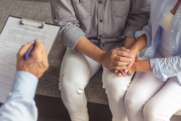 Couple at the psychotherapist